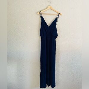 Lulus Navy Strappy Midi Dress